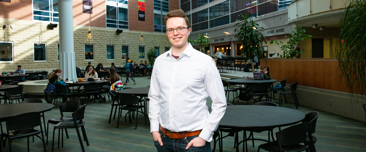 Portrait of graduate student Jared Stoochnoff