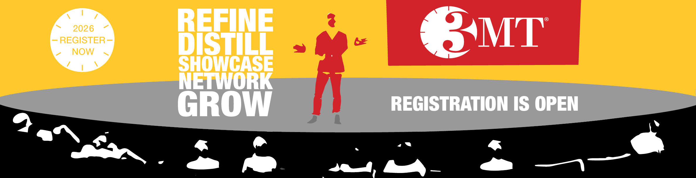 Illustration on a person on stage