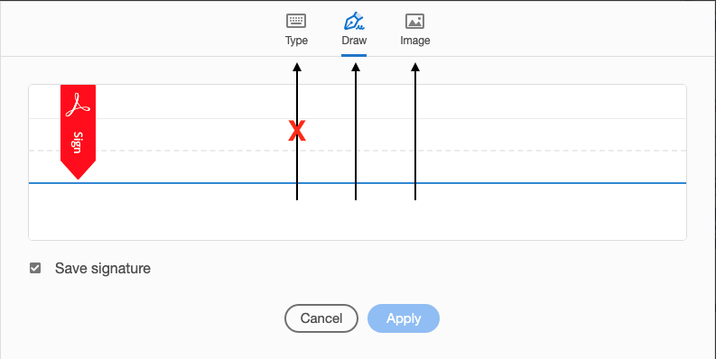 Adobe Signature Section