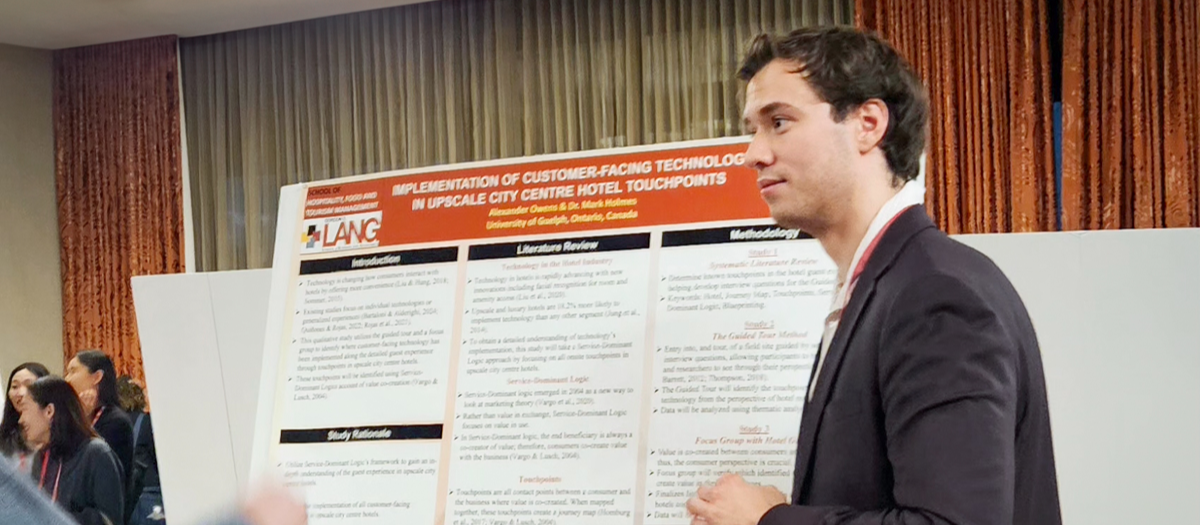 Graphic Link to Tourism & Hospitality MSc at U of Guelph