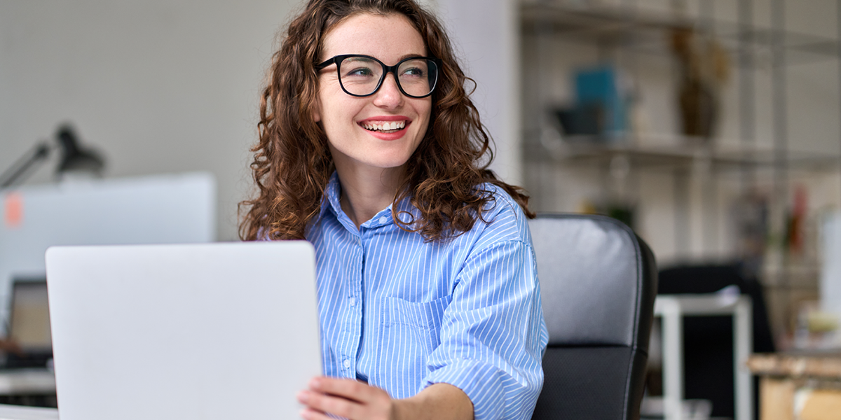 Woman on a laptop