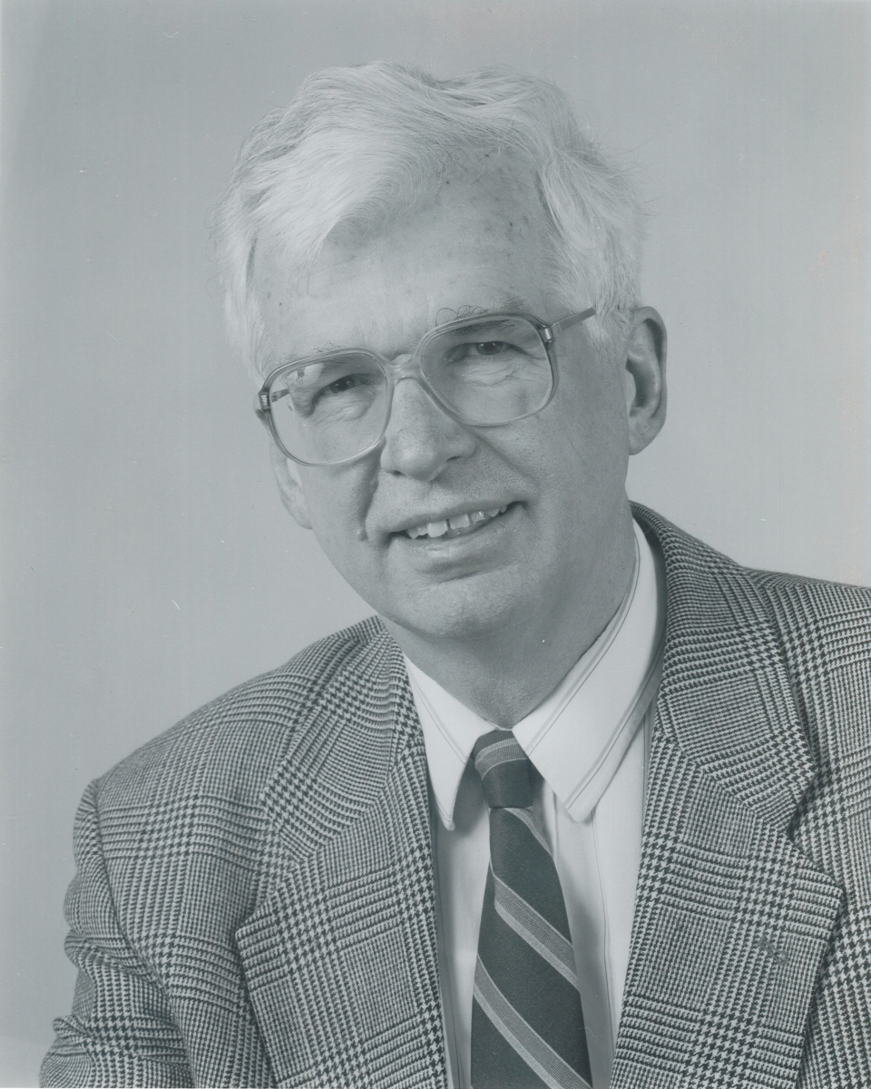 Black and White Portrait of Doug Ormrod - Dean of U of G Graduate Studies (1986 - 1995)