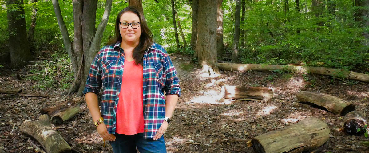 University of Guelph Environmental Sciences professor Dr. Jesse Popp in the woods