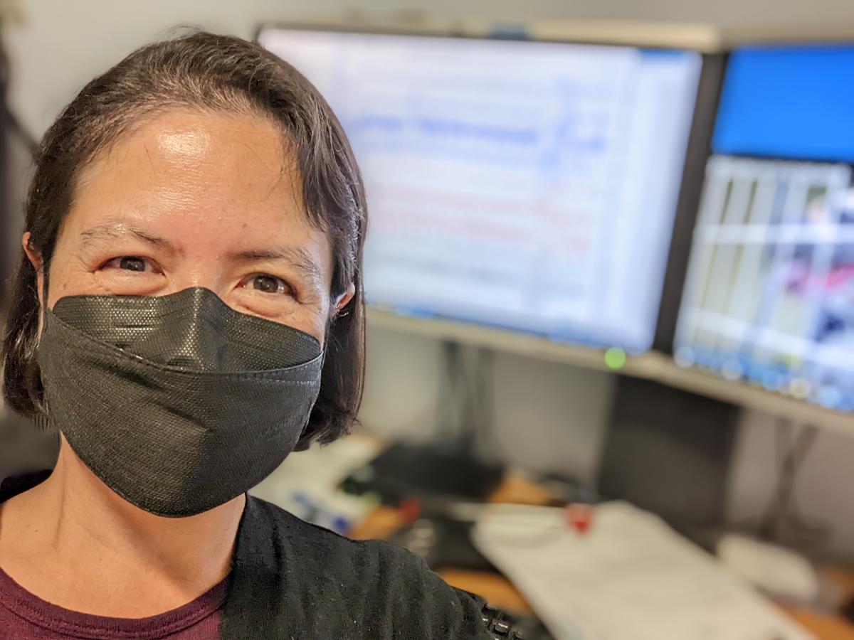 U of Guelph professor Fiona James in the lab