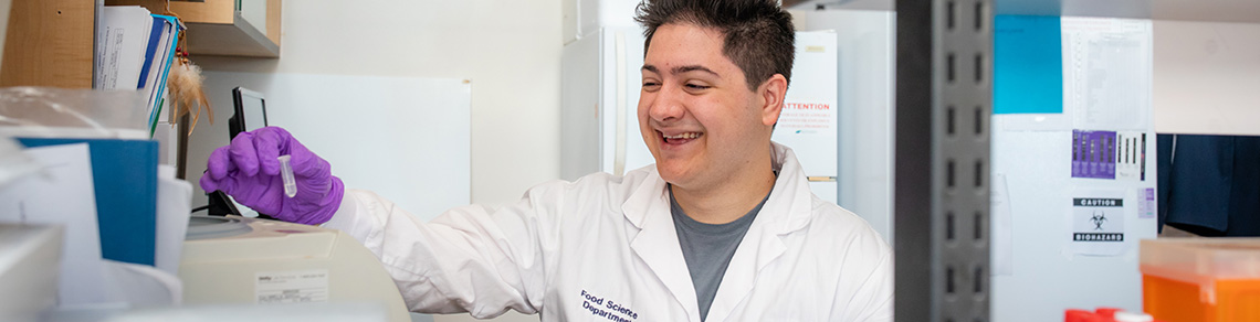 Image of a person working in a lab.