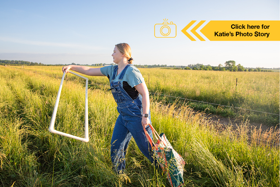 Katie Kroeze at the Elora Beef Research Centre
