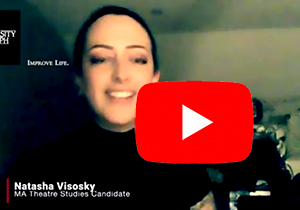 Thumbnail portrait of Natasha Visosky with play icon to link to Youtube video