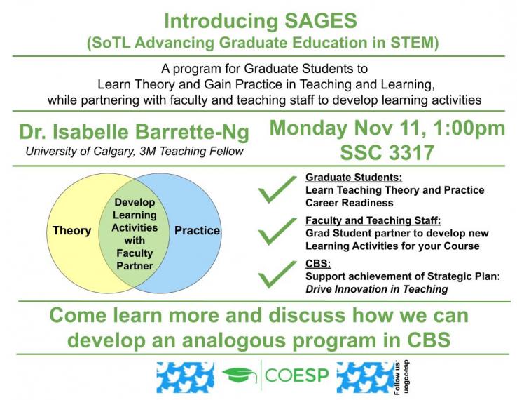 poster adversting the presentation by Isabelle Barrette-Ng.