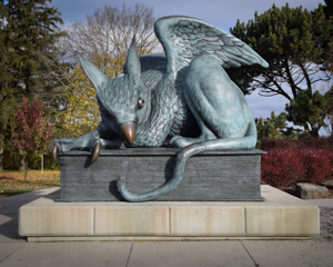 statue of Gryphon, the University of Guelph mascot