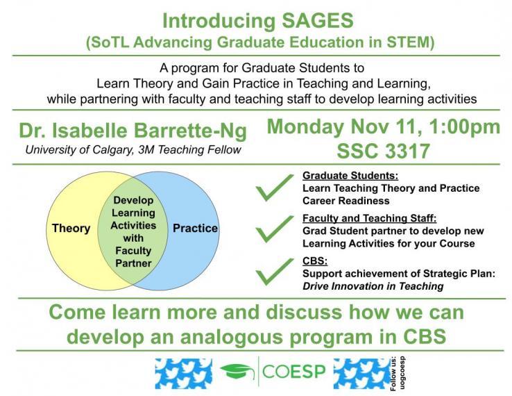 poster adversting the presentation by Isabelle Barrette-Ng.